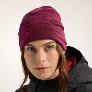 Arcteryx Embroidered Bird Toque in Bordeaux 🍷